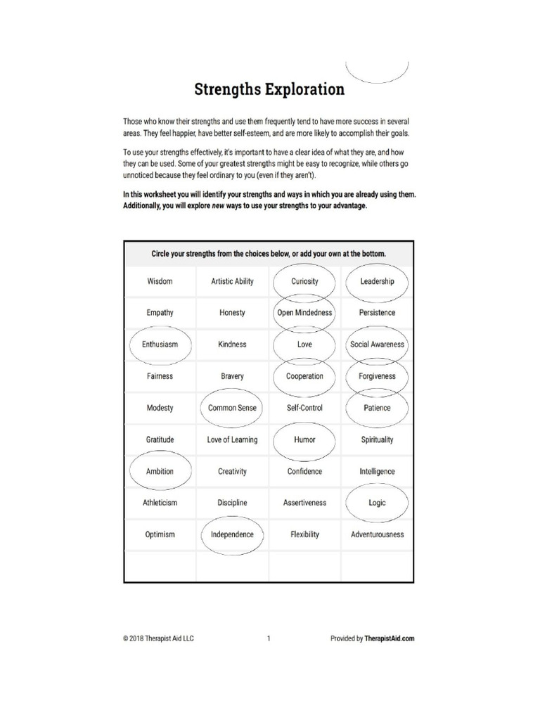 Louisse Homer Narciso - ACTIVITY 5 Strengths-Exploration | PDF