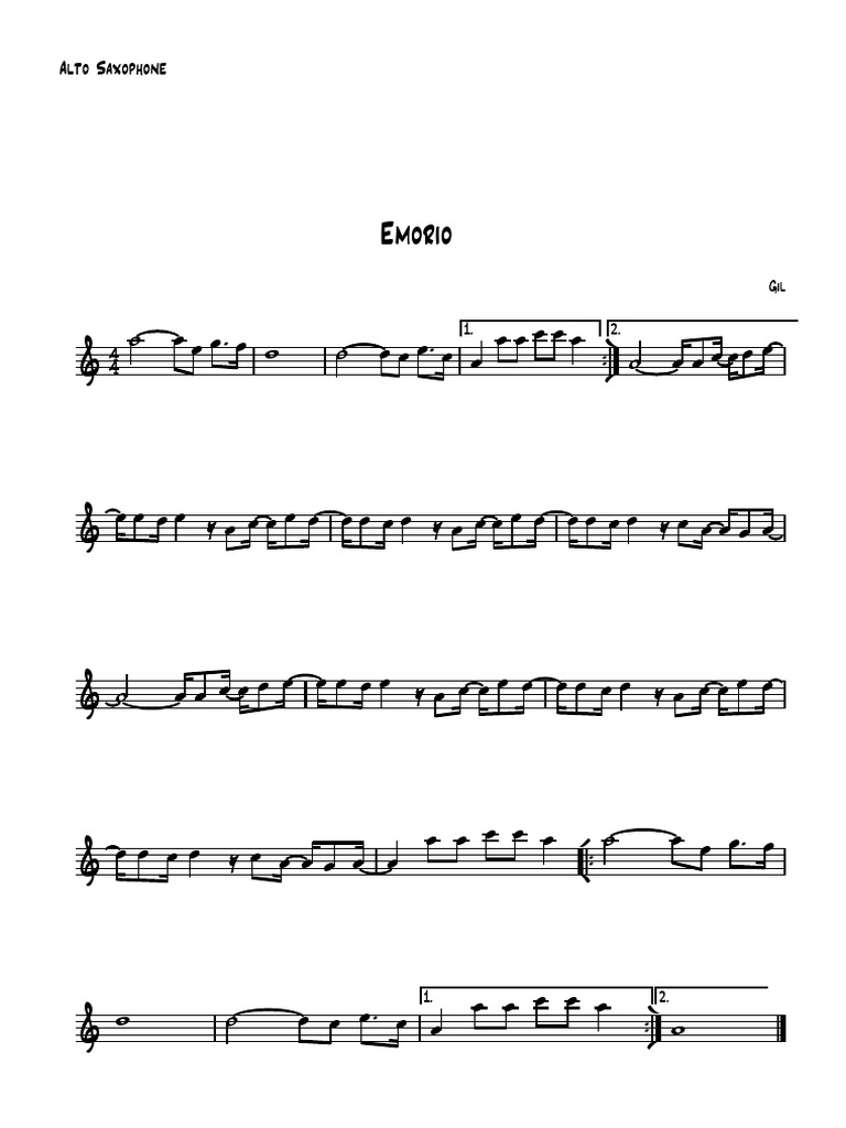 Emorio Alto Saxophone | PDF