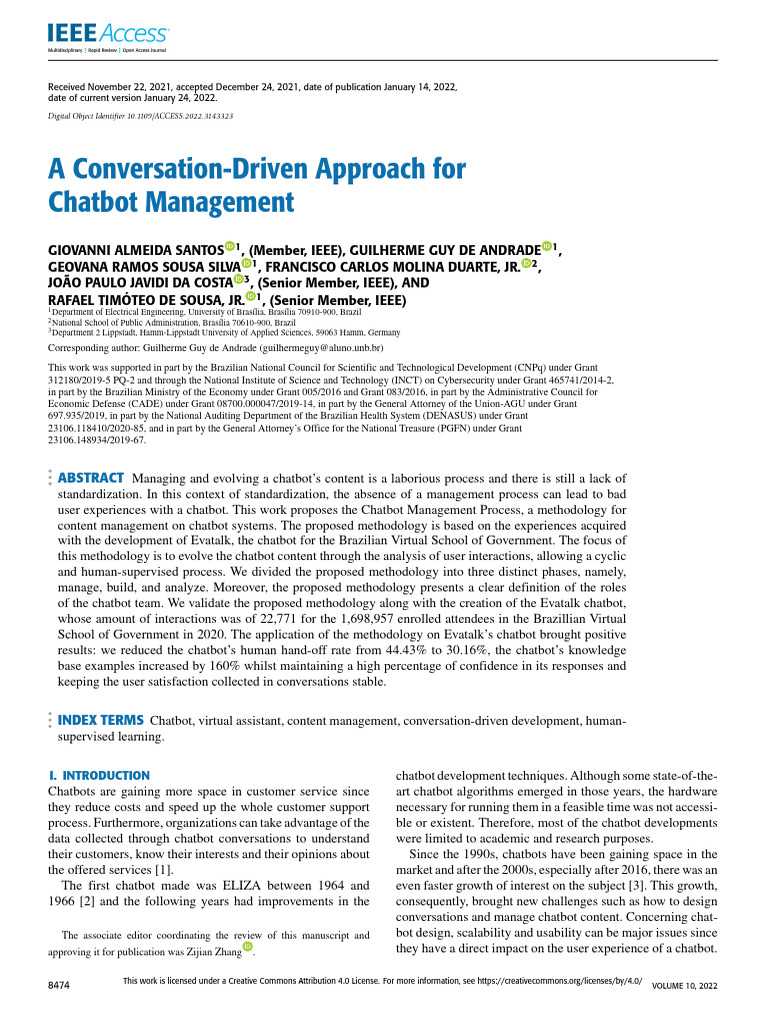 A Conversation-Driven Approach For Chatbot Management | PDF