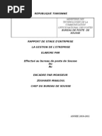 Rapport de Stage Poste Tunisienne