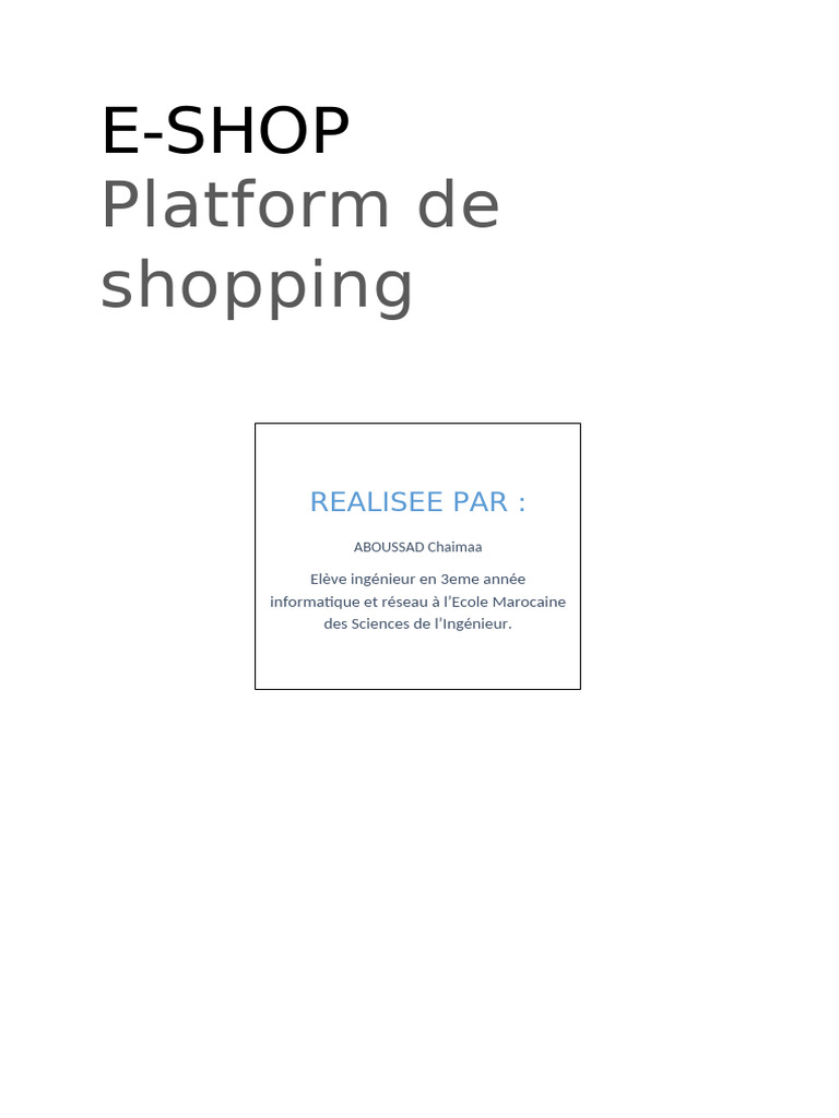 E Shop | PDF