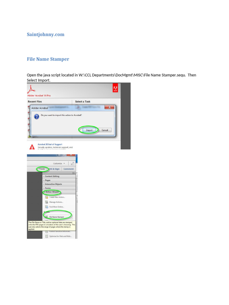 File Name Stamper - Instructions | PDF | Computers | Career & Growth