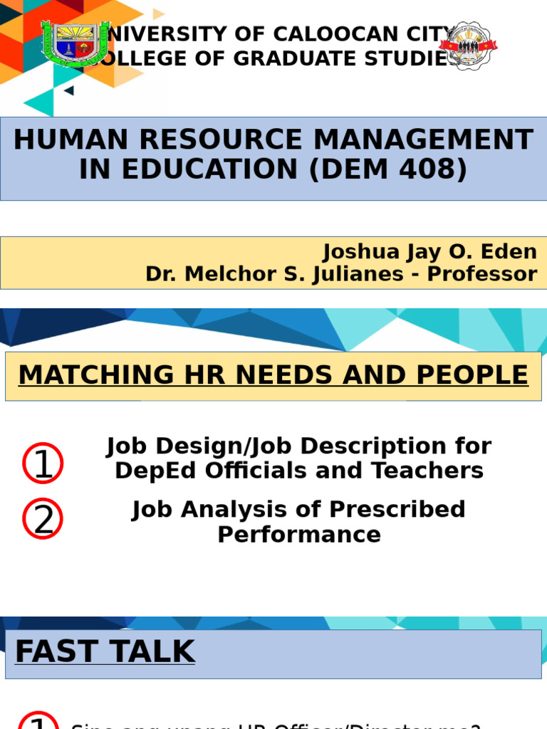 II. Matching HR Needs and People | PDF