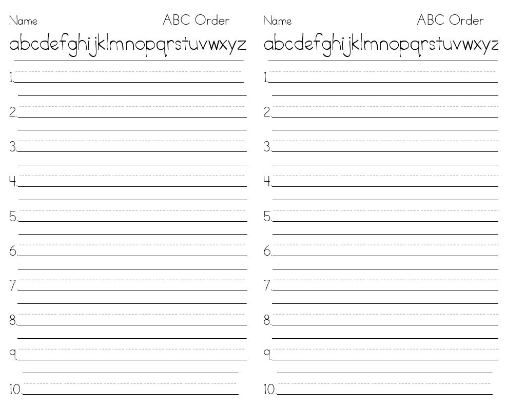 Alphabetical Order Worksheet | PDF