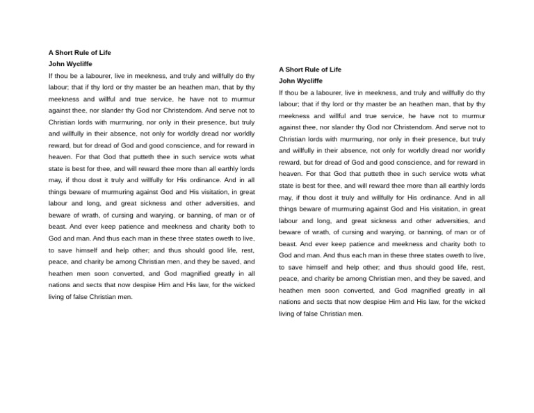 A Short Rule of Life | PDF