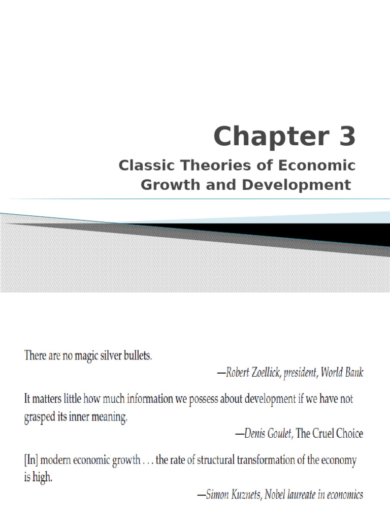 Chapter 3 Classic Theories Of Economic Growth And Development