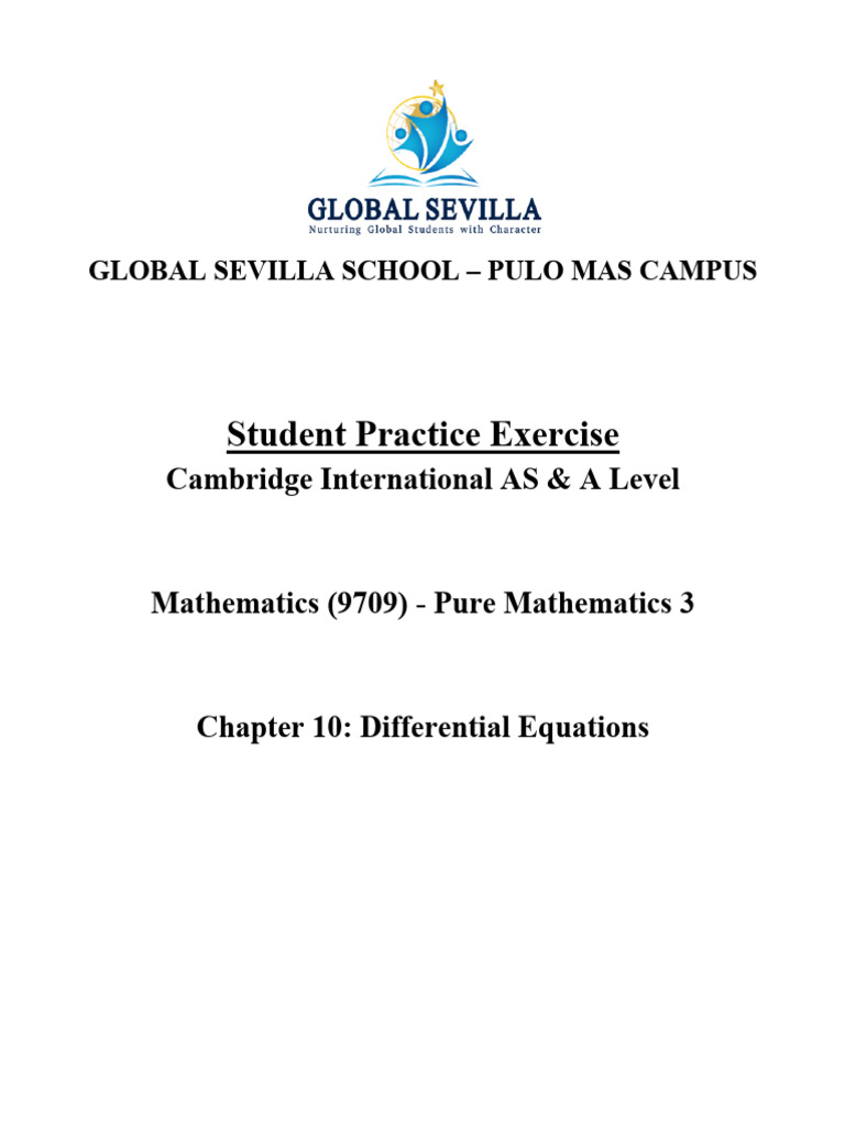 Differential Equations Practice Guide | PDF
