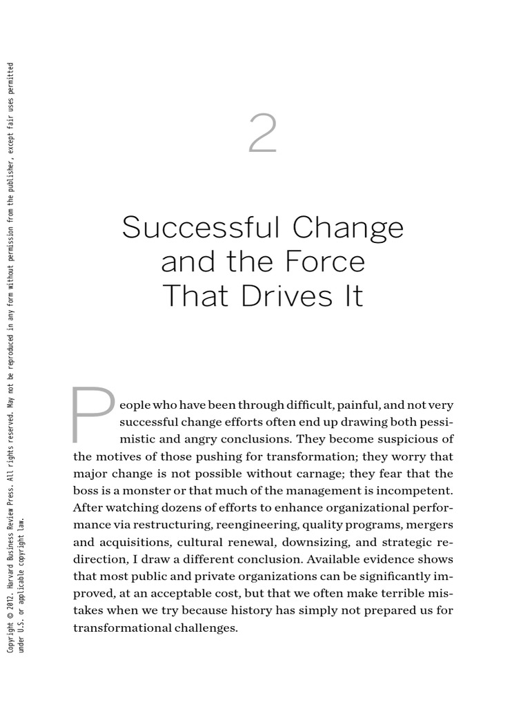 Driving Successful Organizational Change | PDF | Fair Use | Copyright