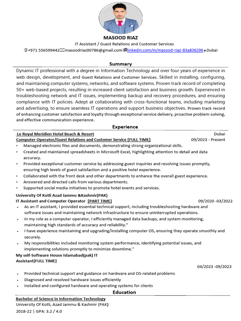 CV Masood Riaz-1 | PDF