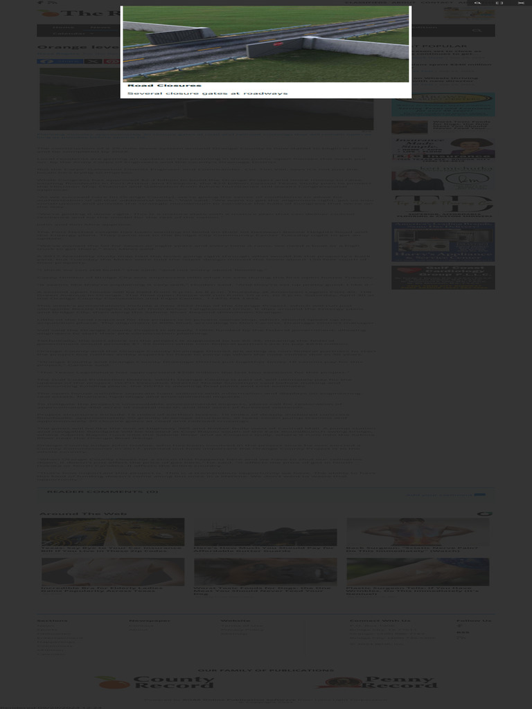 Orange levee project leads national plan the record newspapers pdf