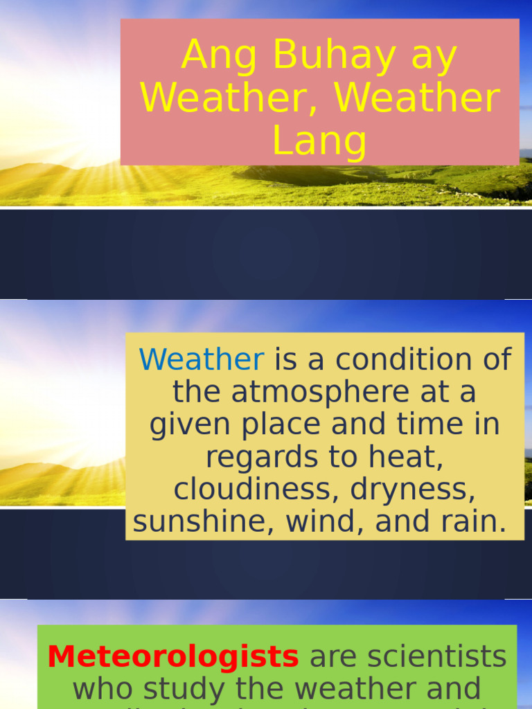 Types of Weather | PDF
