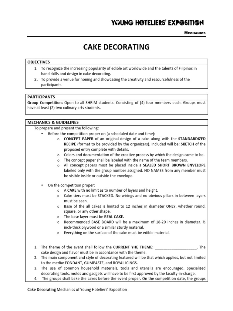 Yhe - Gatsby Cake Decorating Mechanics | PDF | Cakes