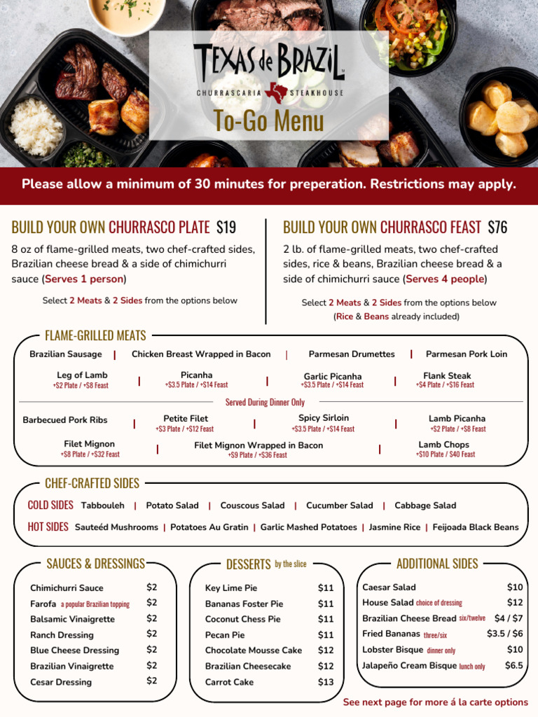 To Go Menu 07292024 | PDF
