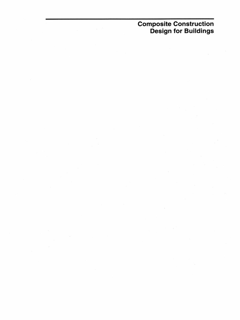 Composite Construction Design For Buildings | PDF