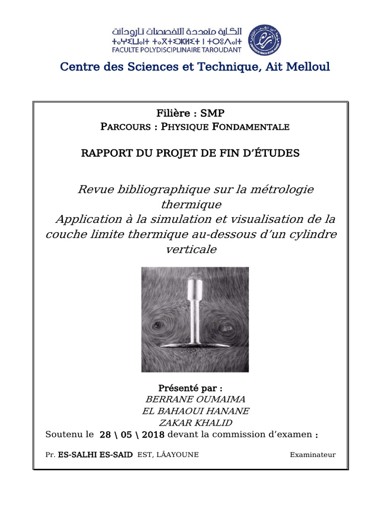 PFE Métrologie Thermique 2018 | PDF