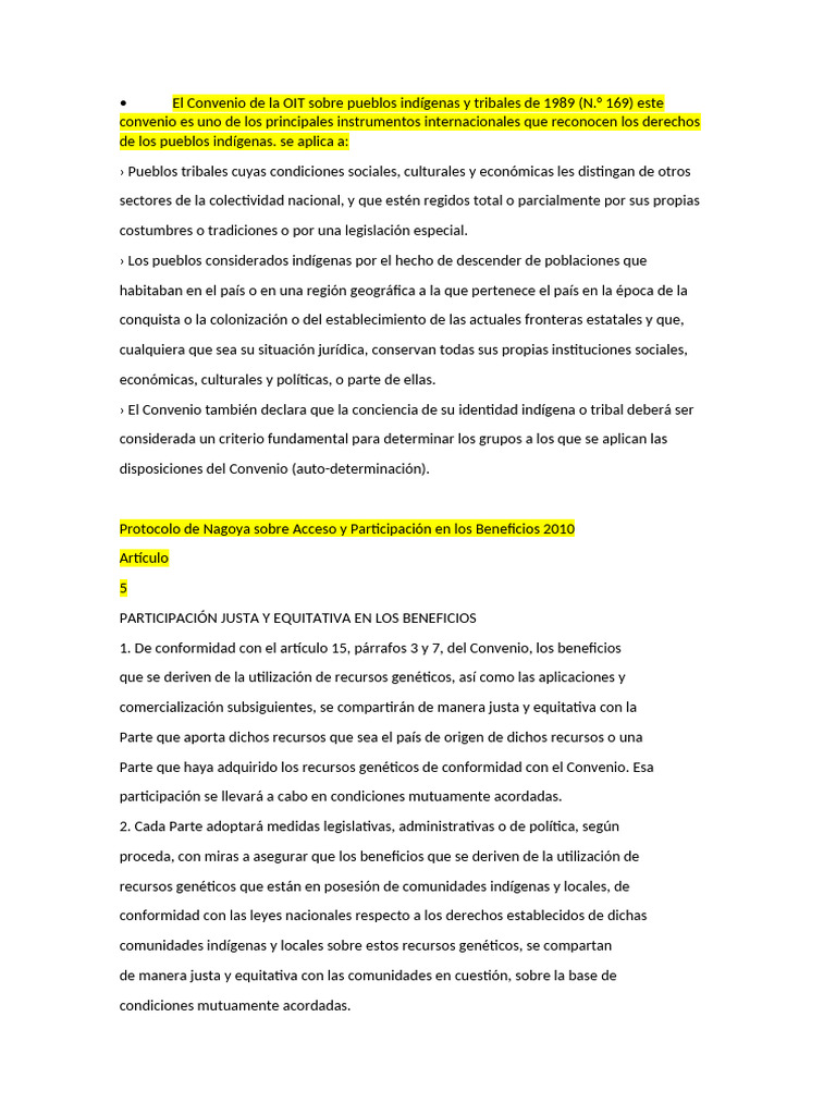El Convenio de La OIT Sobre Pueblos Indígenas y Tribales de 1989 | PDF ...
