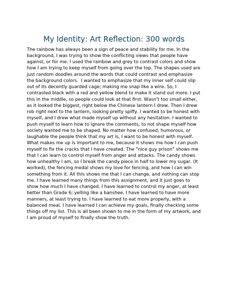 My identity reflection pdf