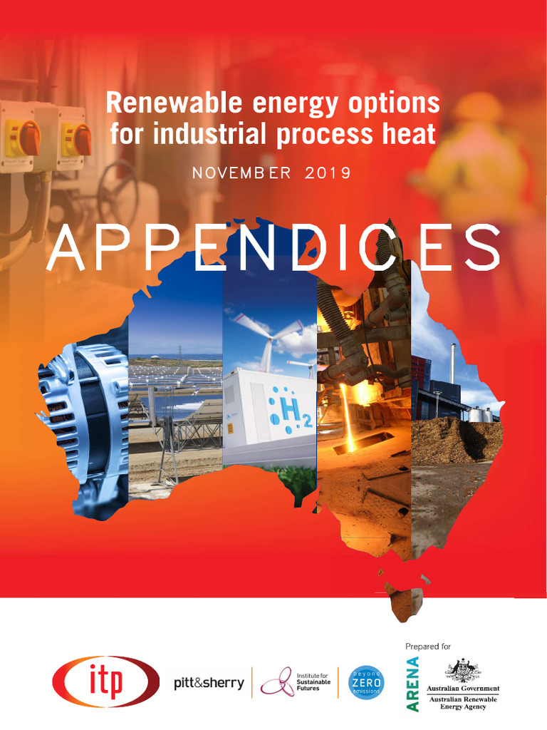 Appendices Renewable Energy Options For Industrial Process Heat | PDF