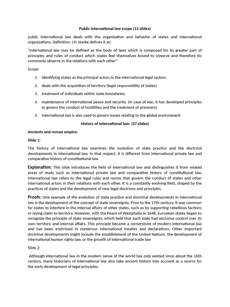 Overview of Public International Law | PDF | International Law | Politics