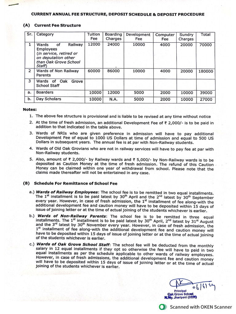 Fee Structure Payment Instructions | PDF