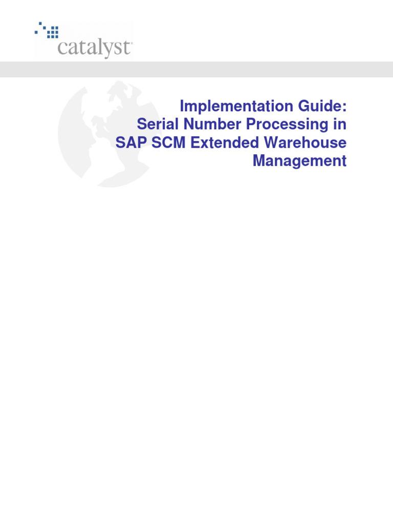 Serial Numbers in EWM | PDF