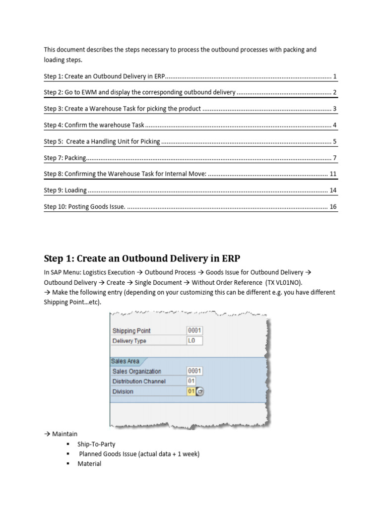 Process Description For Outbound Scenario Via Packstation | PDF