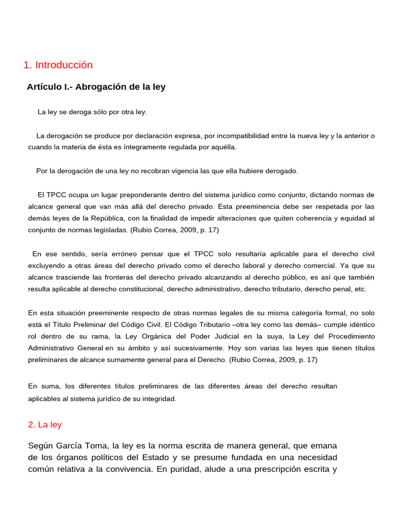 Derogacion de Una Ley. Derecho de Persona | PDF