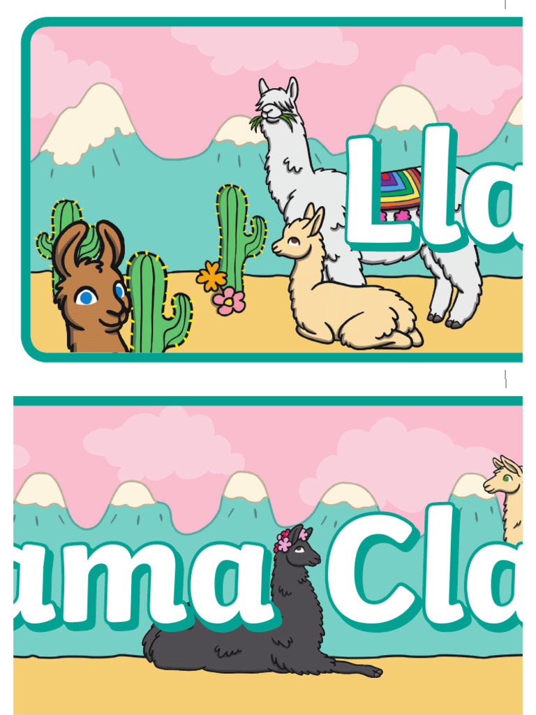 Llama class display banner pdf