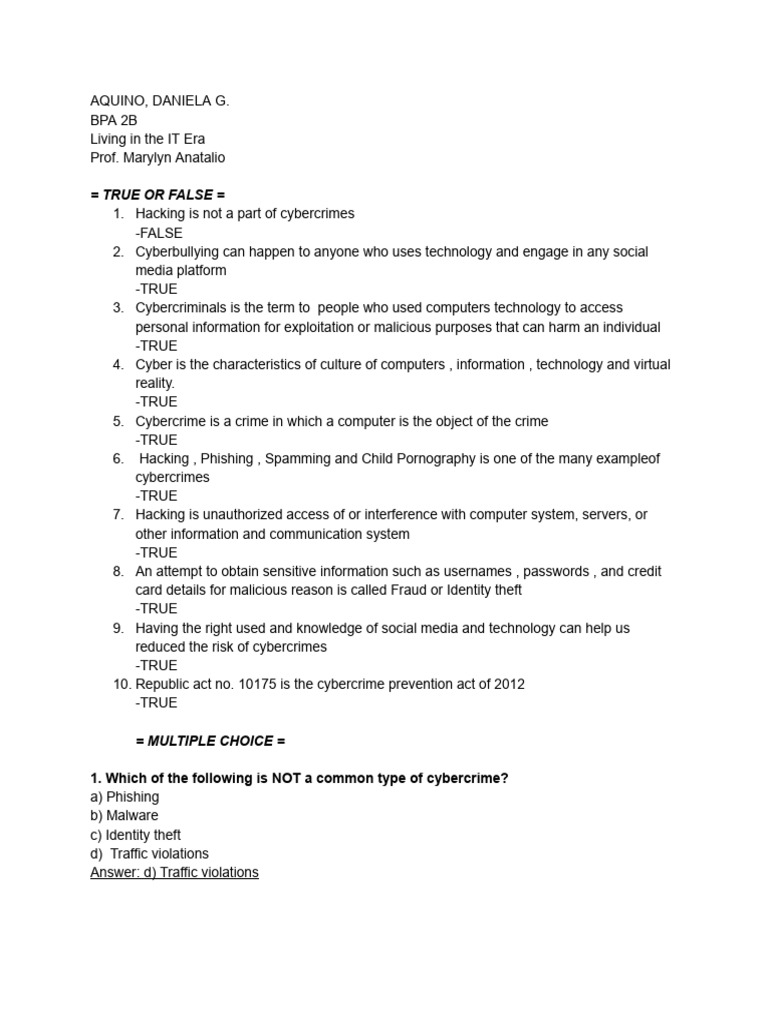 Cyber Crime Pdf Cybercrime Security