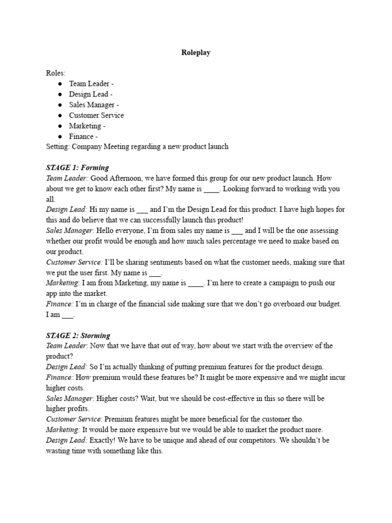 Roleplay | PDF