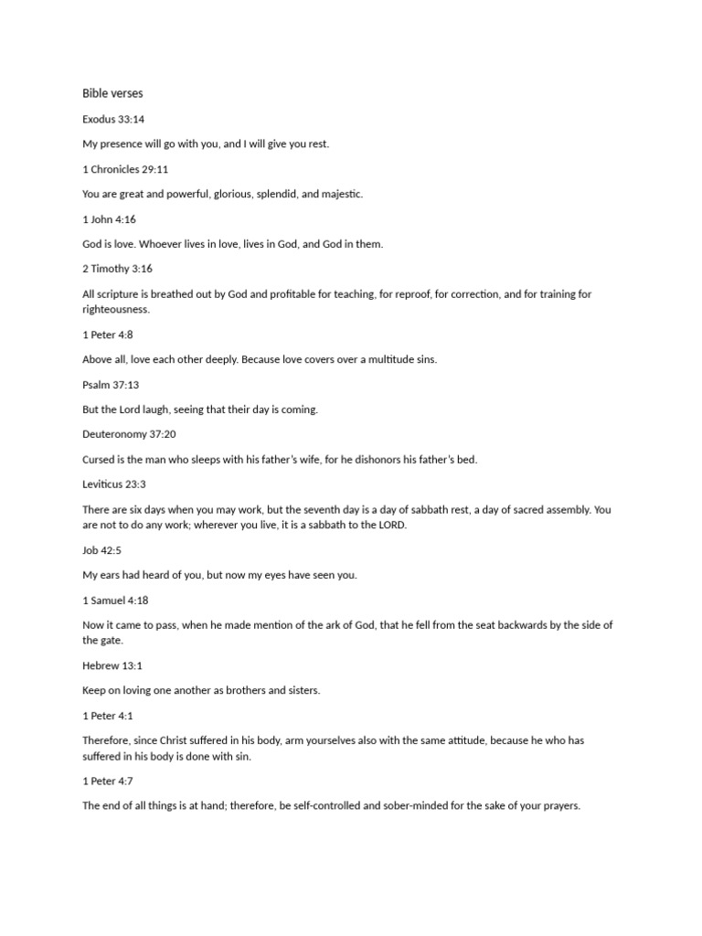 Bible Verses | PDF