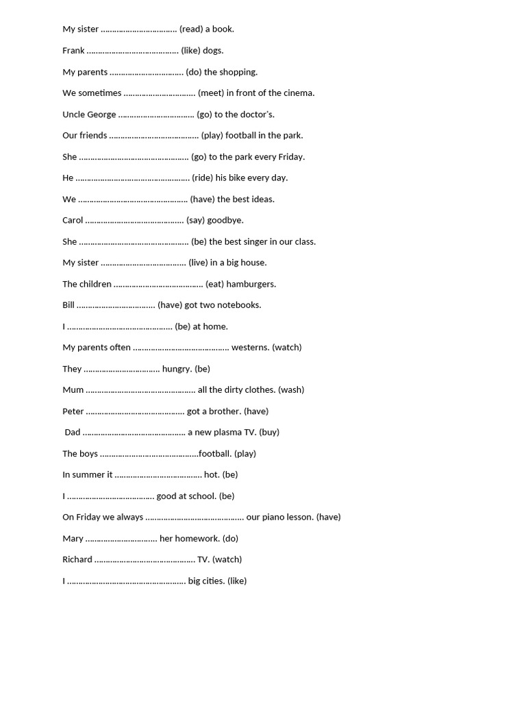 Present simple pdf