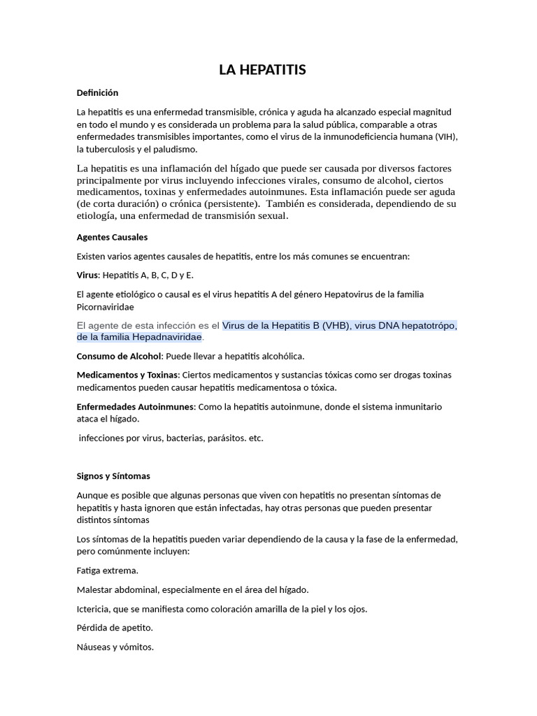 LA HEPATITIS Abc | PDF