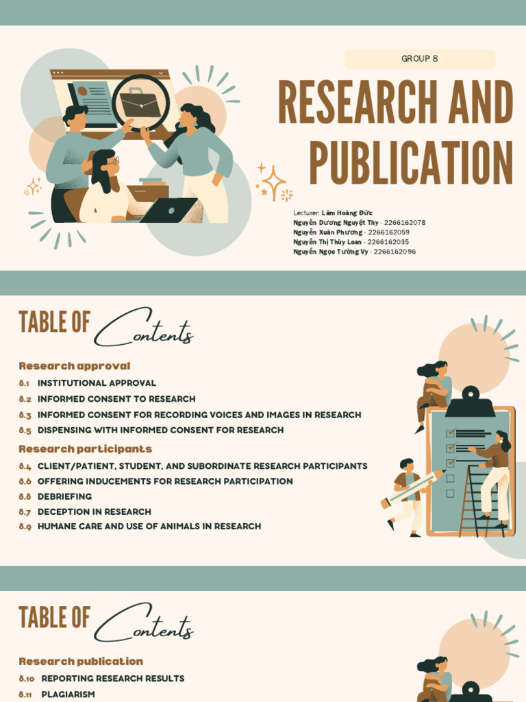 Research and Publication - Group 8 (TA Chuyên Ngành) | PDF