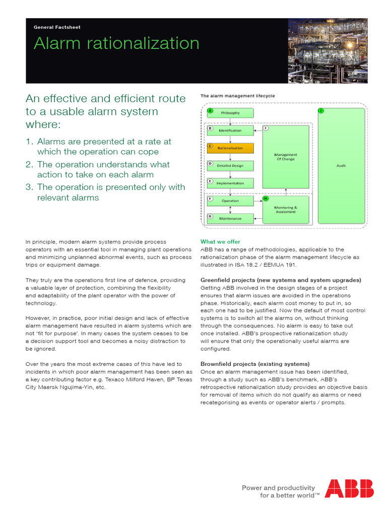 Alarm Rationalization ABB | PDF