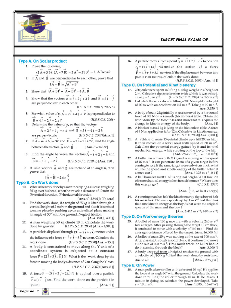 Work, Power and Energy (ABC) | PDF | Technology & Engineering