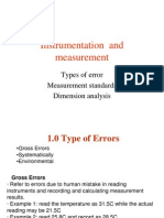 ion Error, Standards and Dimention Analysis