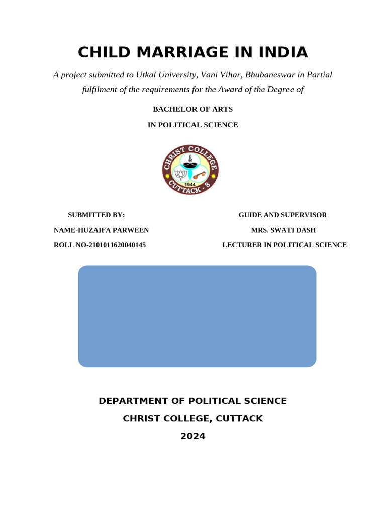 Child Marriage in India | PDF