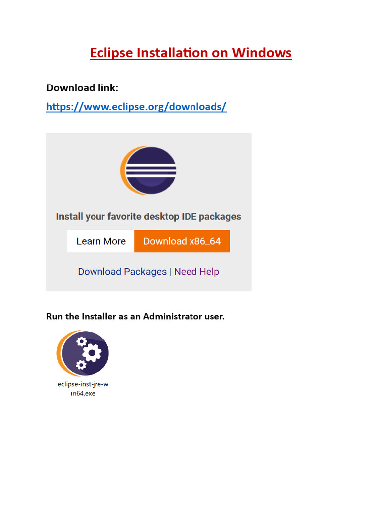 Eclipse Installation On Windows & Mac | PDF
