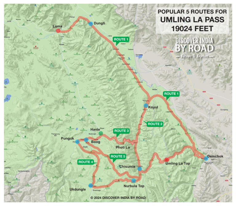 Umling La Pass Route Overview | PDF