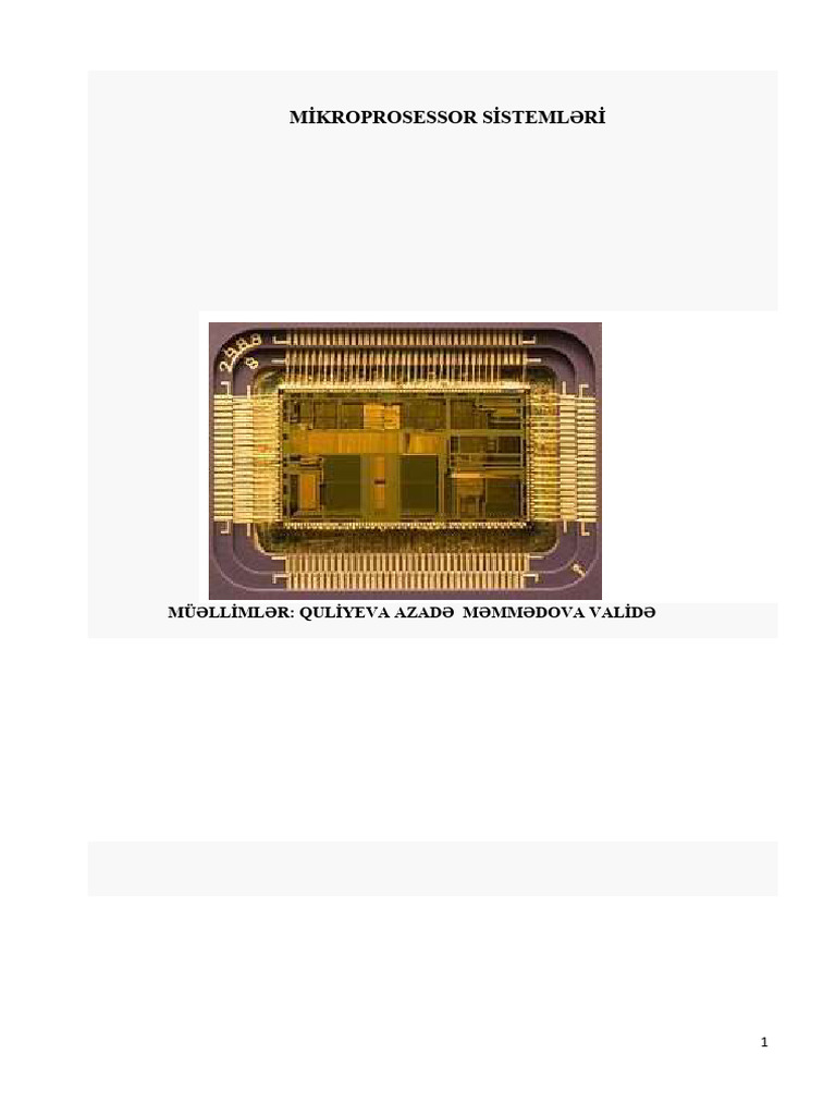 MIKROPROSESSOR SISTEMLƏRI - Azadə Quliyeva | PDF