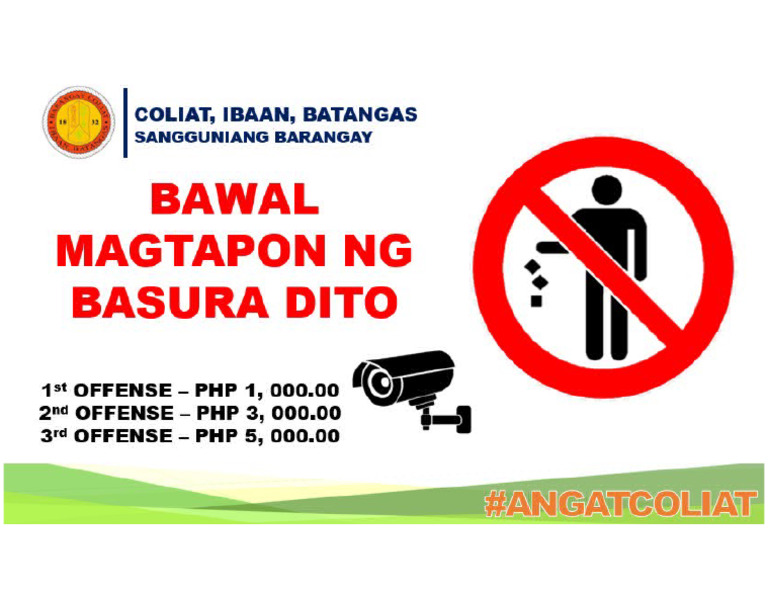 bawal magtapon ng basura | PDF