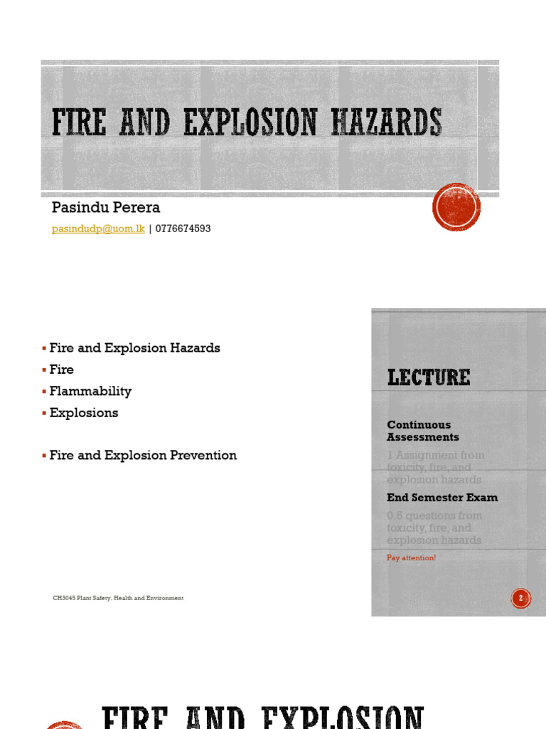 2.2. Fire and Explosion Hazards | PDF