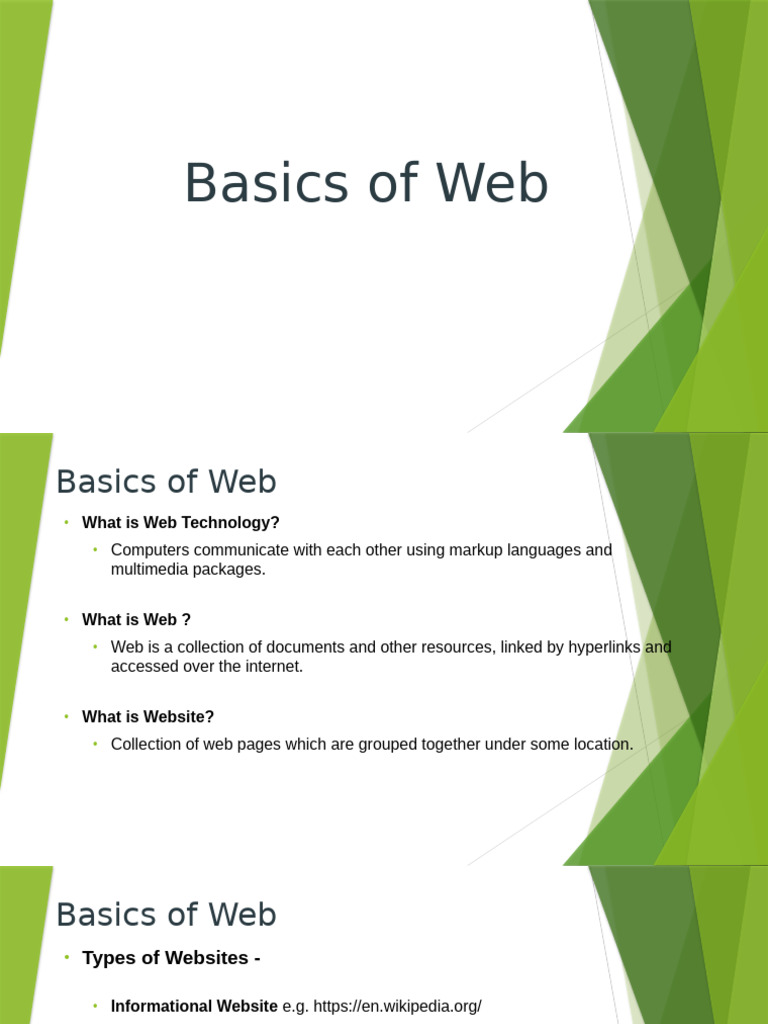 Basics of Web | PDF