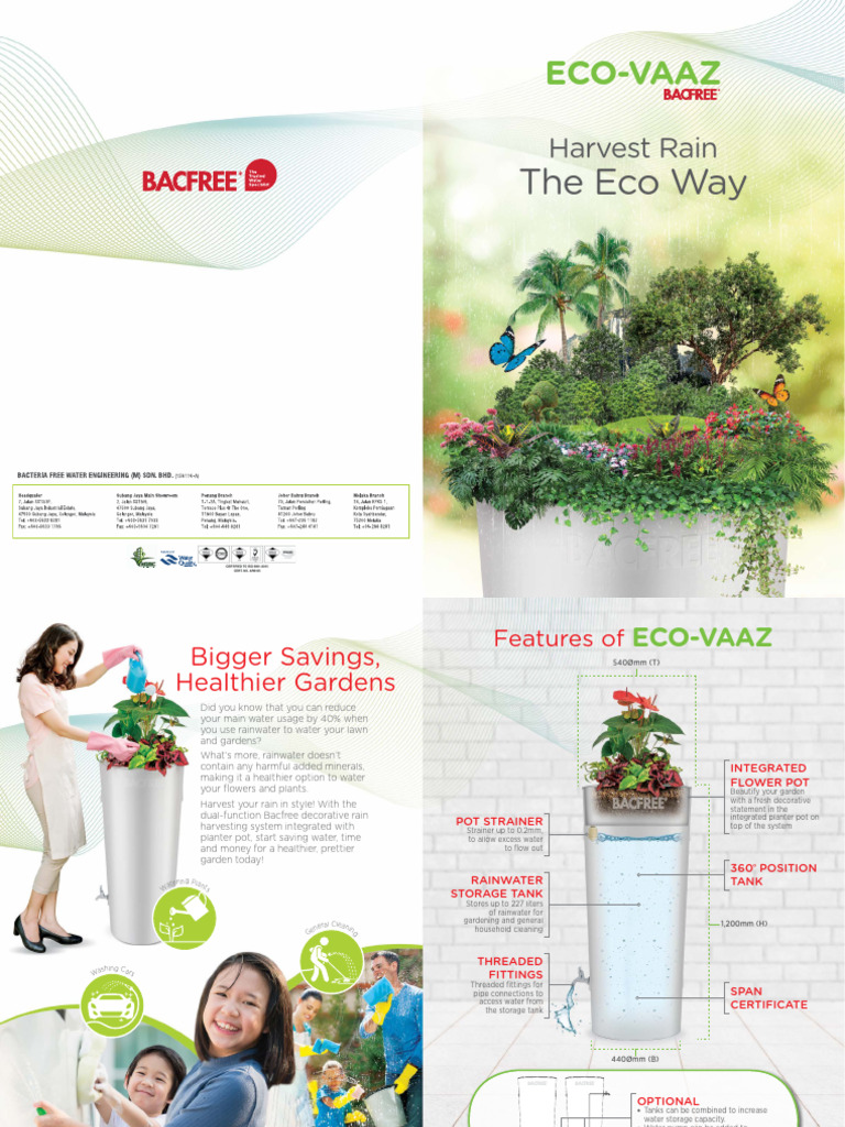 BACFREE Rainwater Tank Eco-Vaaz | PDF