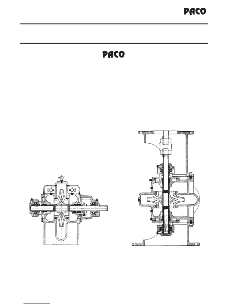 PACO Split Case Pump Manual | PDF | Pump | Technology & Engineering
