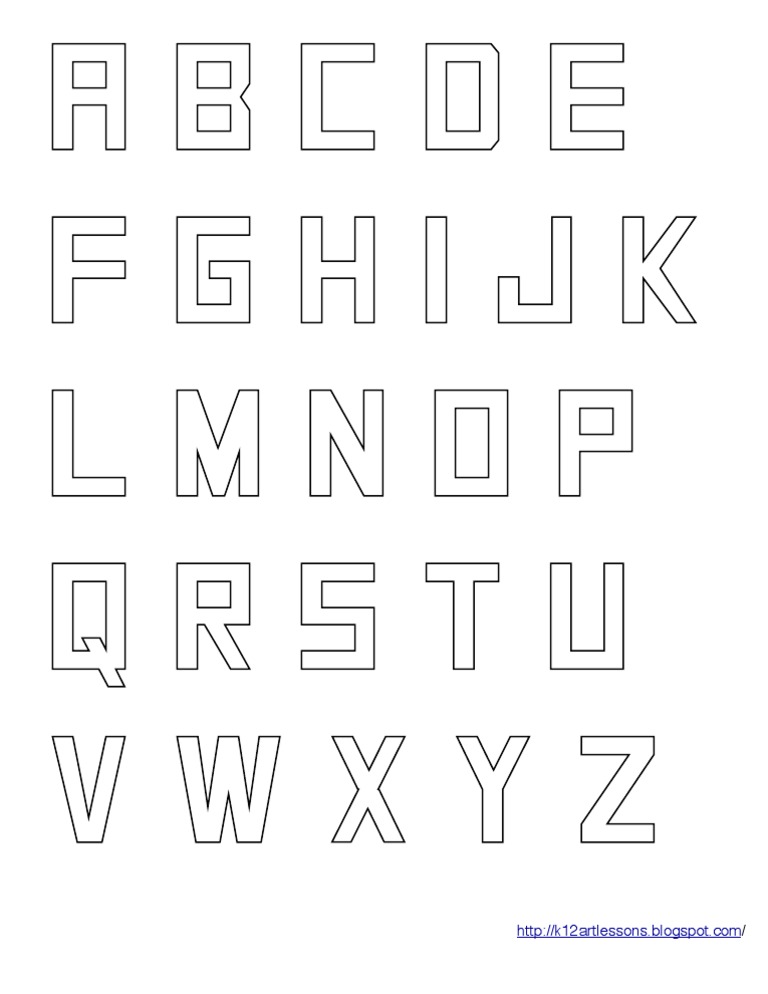 Block Letter Template Page