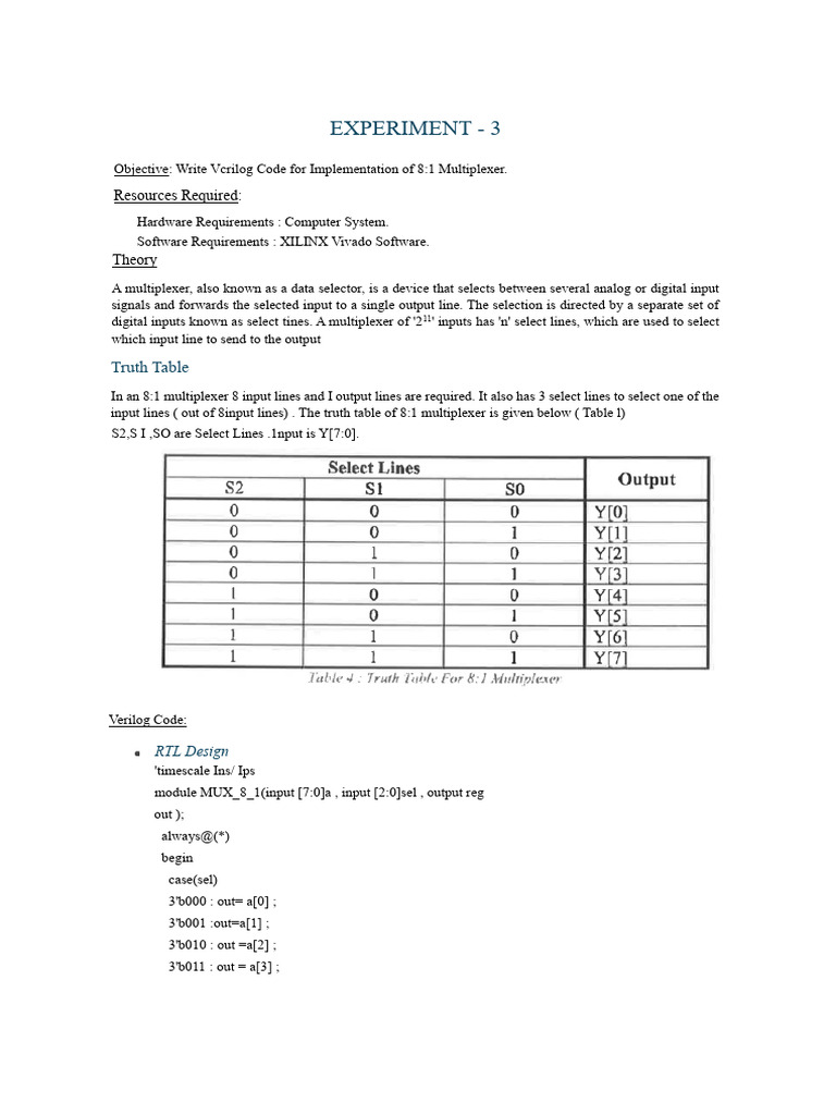 Experiment 3 | PDF