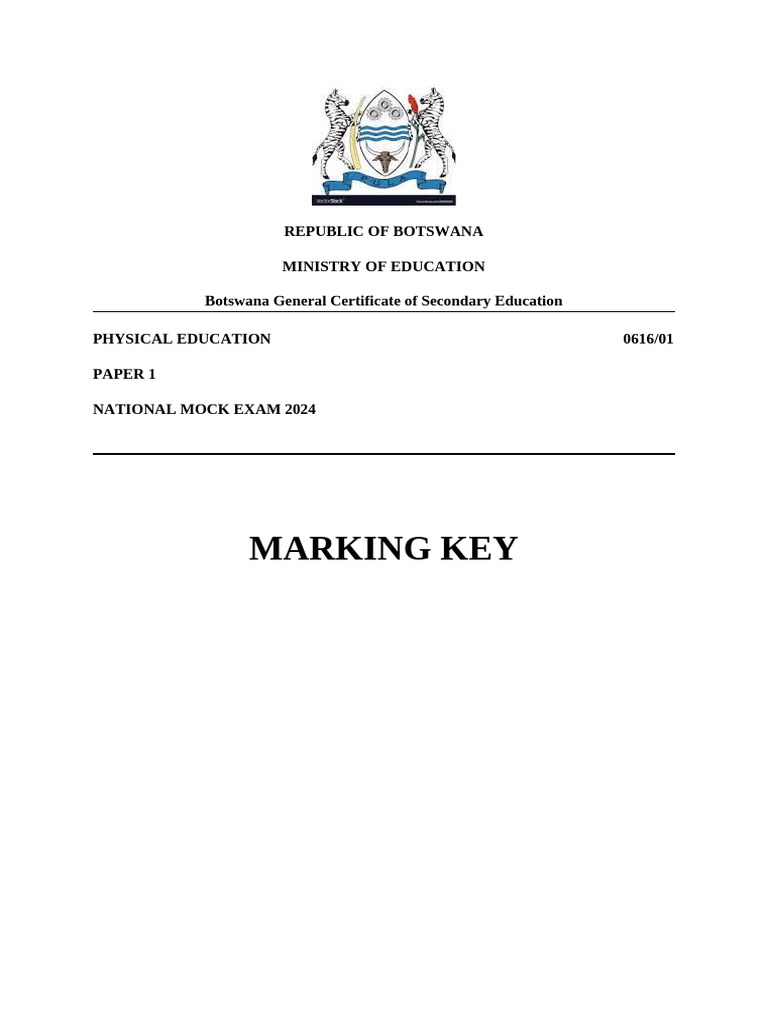 Marking Key 2024 | PDF