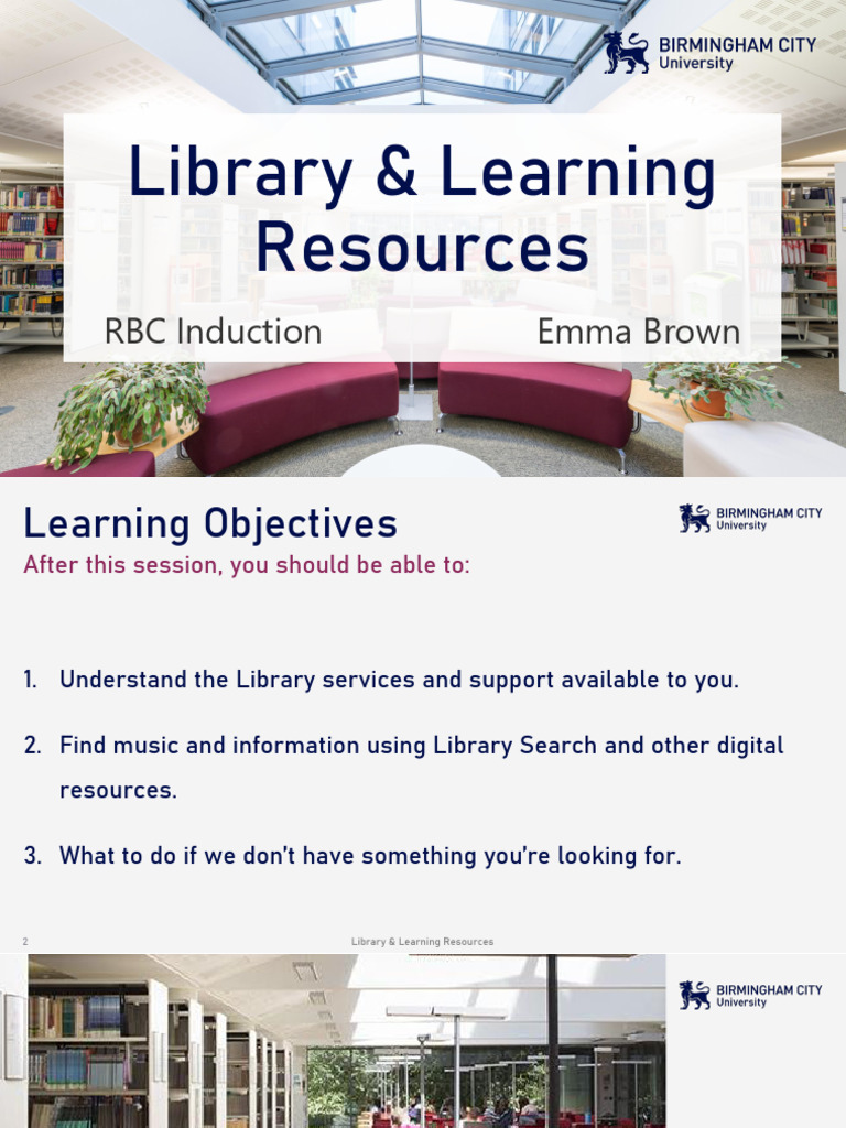Library Learning Resources Welcome Pdf